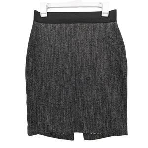 Express Pencil Skirt 4 Black Animal Print Liner‎ Slit Office Work Lined Business